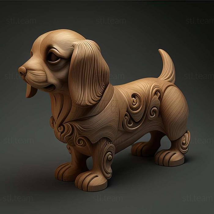 3D model Portuguese podengu dog (STL)